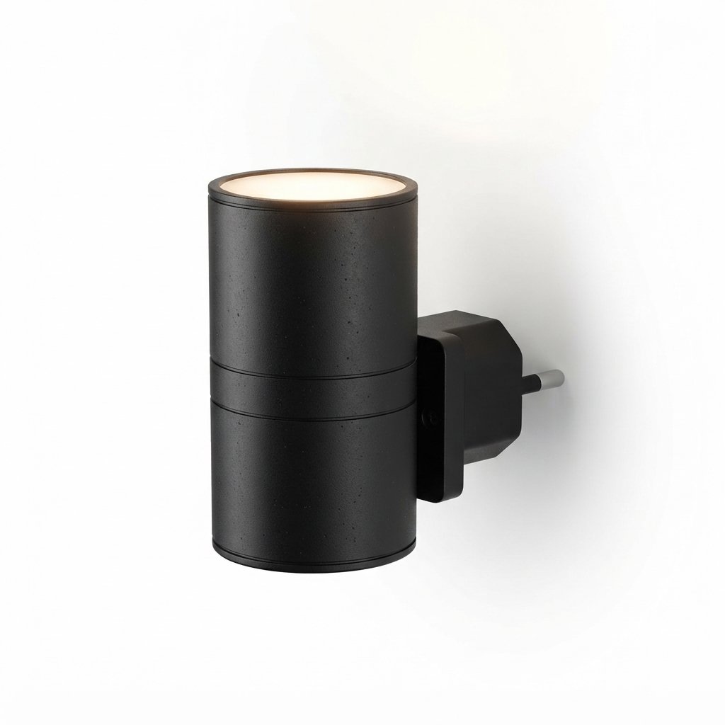 Dimbare stopcontactlamp met dag-nachtsensor – warm wit