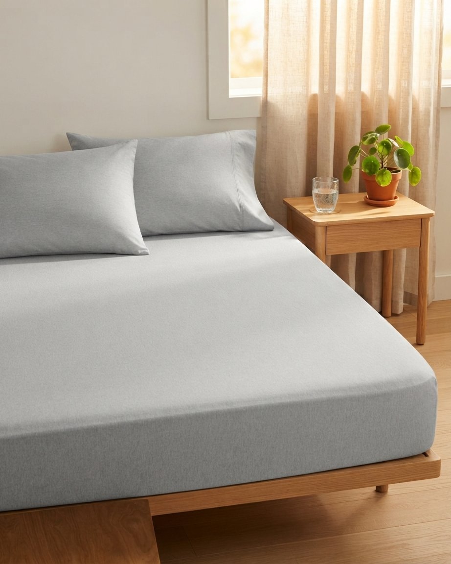 Hoeslaken bamboevezel – ademend en vochtafvoerend, 90×200 cm