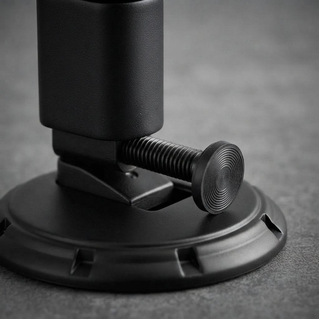 Vloerdeurstopper met push-lock mechanisme, zinklegering