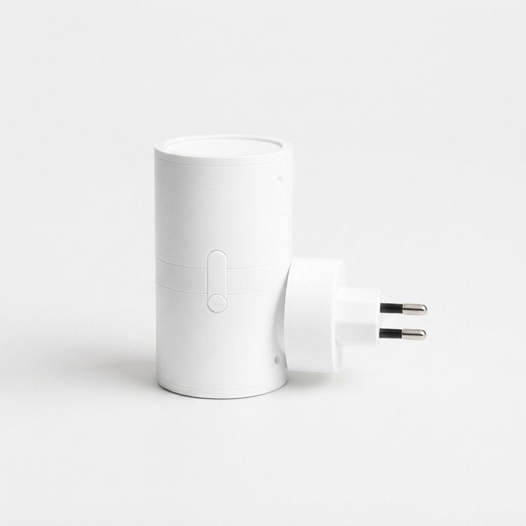 Dimbare stopcontactlamp met dag-nachtsensor – warm wit — Wit