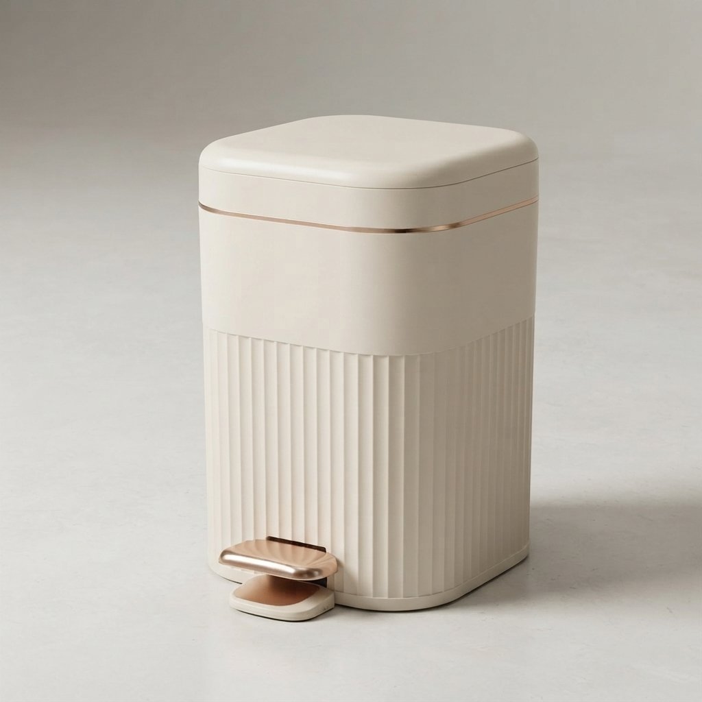 Pedaalemmer met elegant design, 8–15 liter — Beige