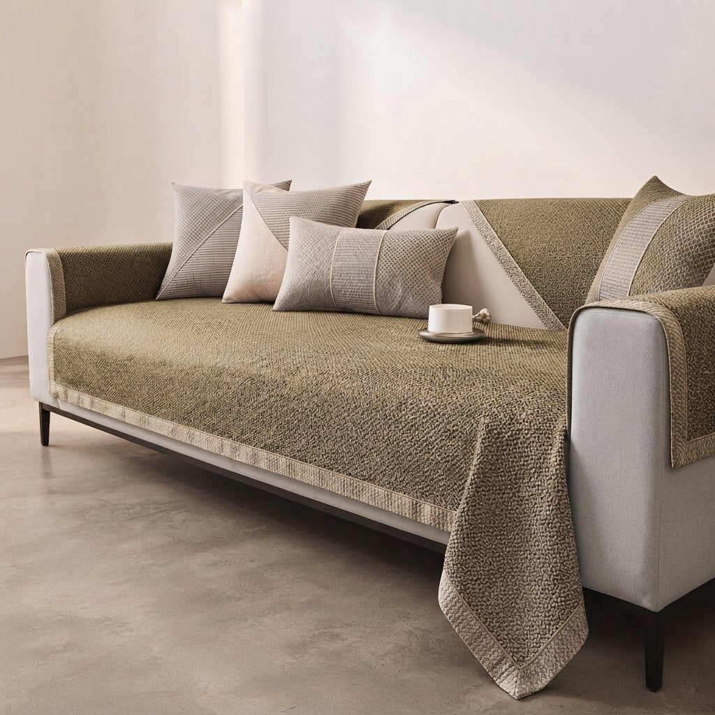 Bankhoes met antislip – ademend, meerdere maten — Khaki