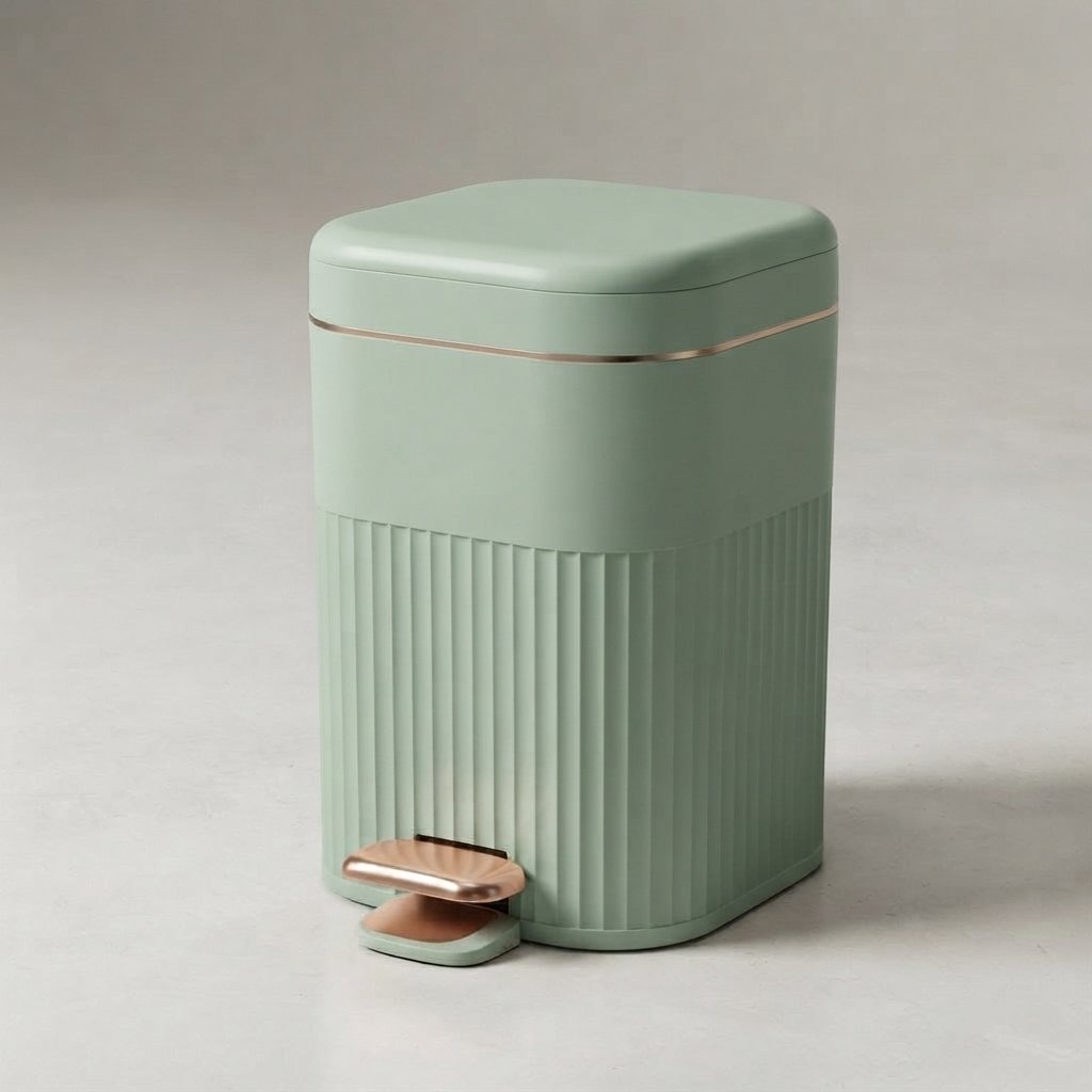 Pedaalemmer met elegant design, 8–15 liter — Groen